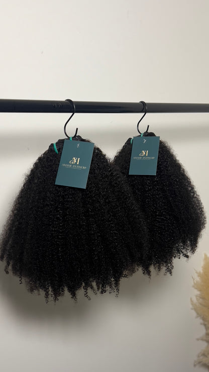4C texture bundels van virgin human hair – compacte coils die perfect blenden met natuurlijk 4C haar – Amami Antwerp